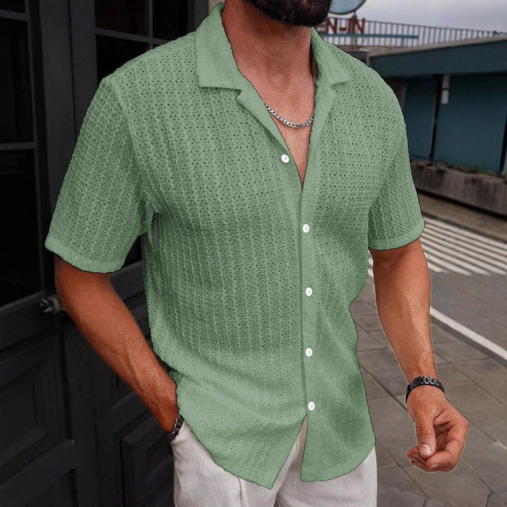 Edvin Textured Button-Up Shirt