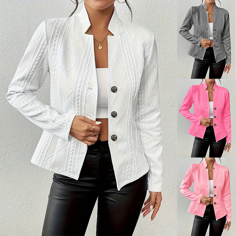Gianna Tailored Solid Color Structured Work Blazer