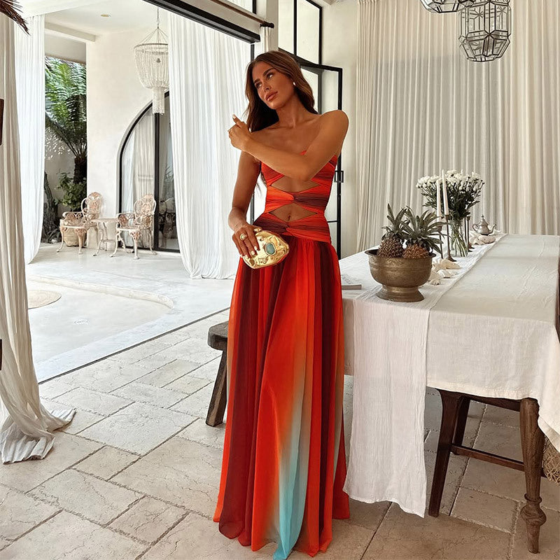 Sofia Tie-Dye Cutout Maxi Dress
