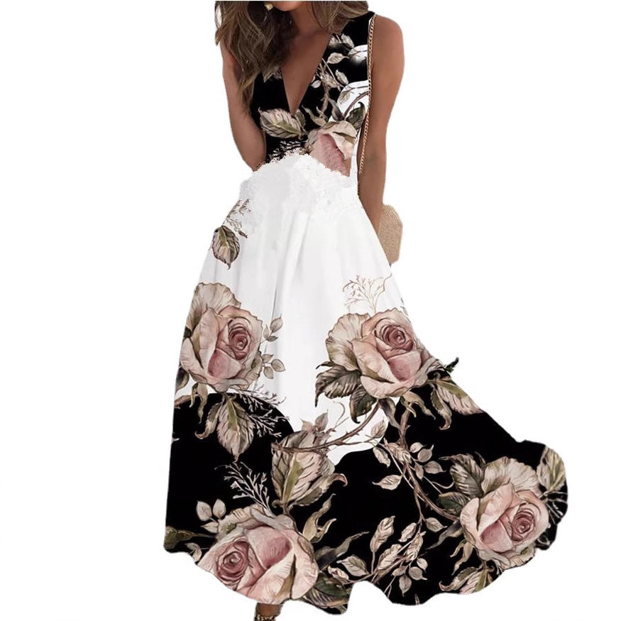 Luna Sleeveless Crewneck A-Line Daytime Midi Dress