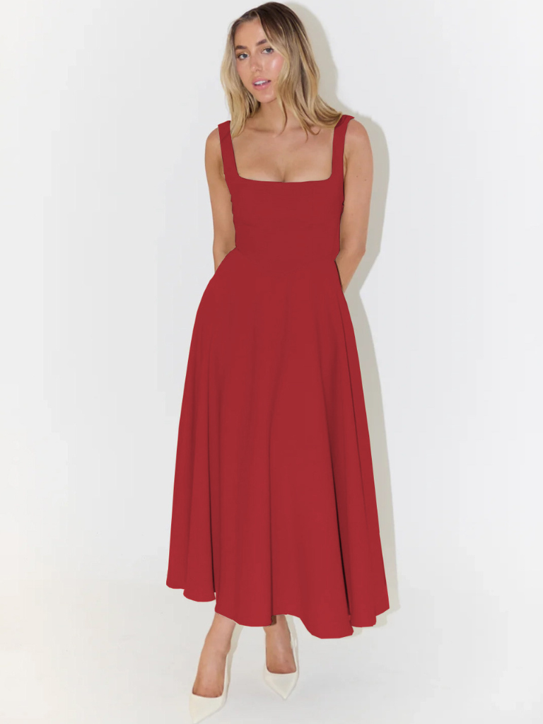Lucinda Crimson Evening Dress
