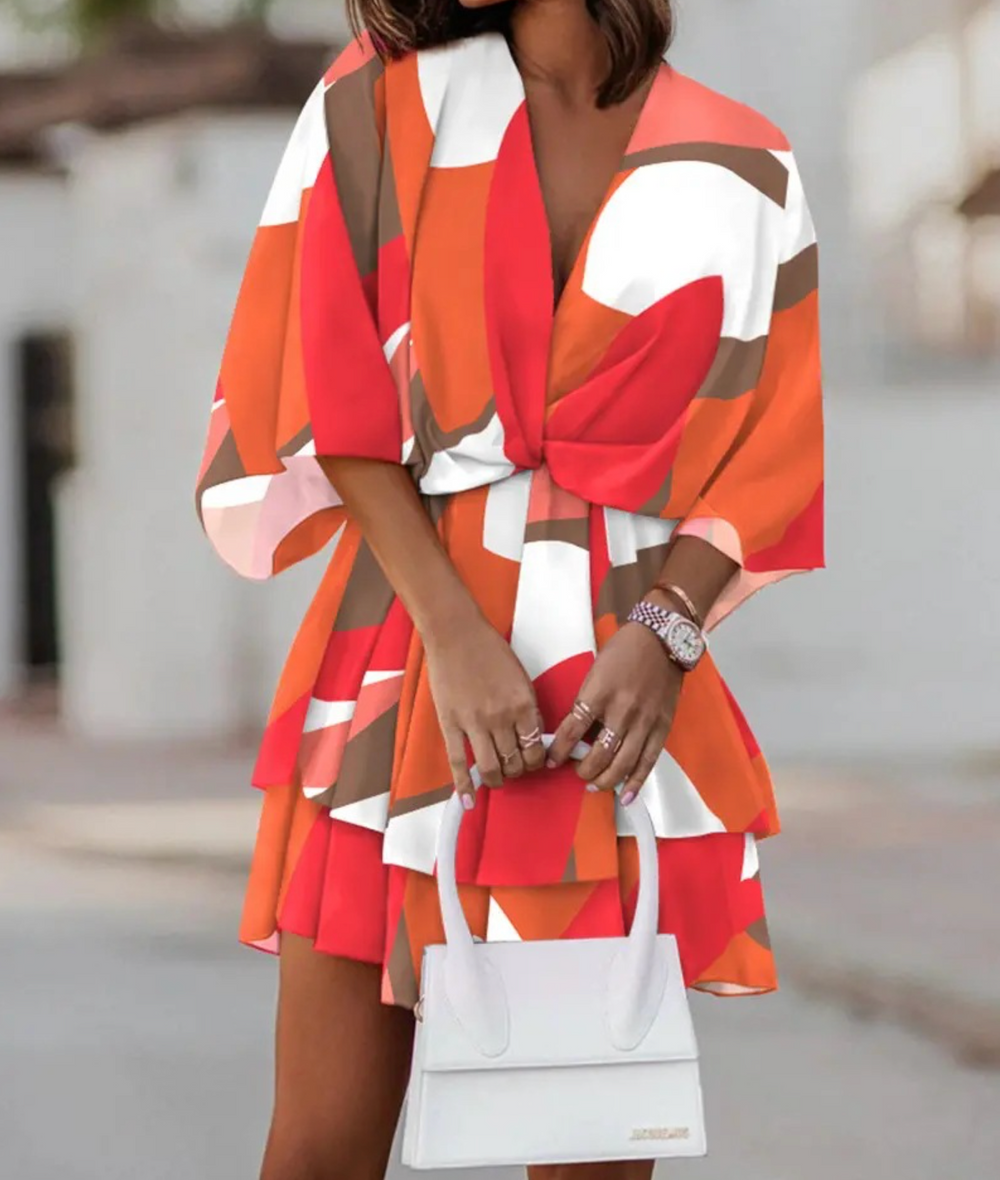 Valeria Boho Floral Mini Dress