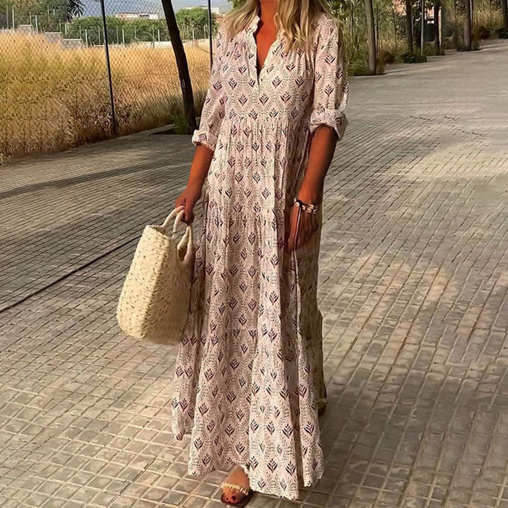 Rosie Short Sleeve Relaxed Boho Chic Casual Dress