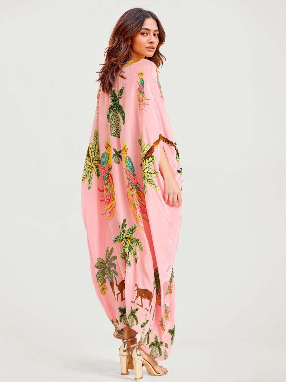 Elvara Tropical Parrot Print Dress