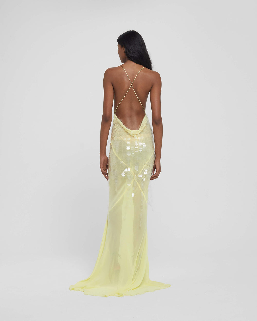 Nisari Floral Choker Sequin Maxi Dress