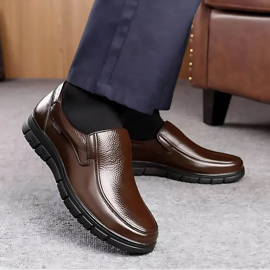 Marco Lace Detail Slip-On Classic Formal Dress Shoes