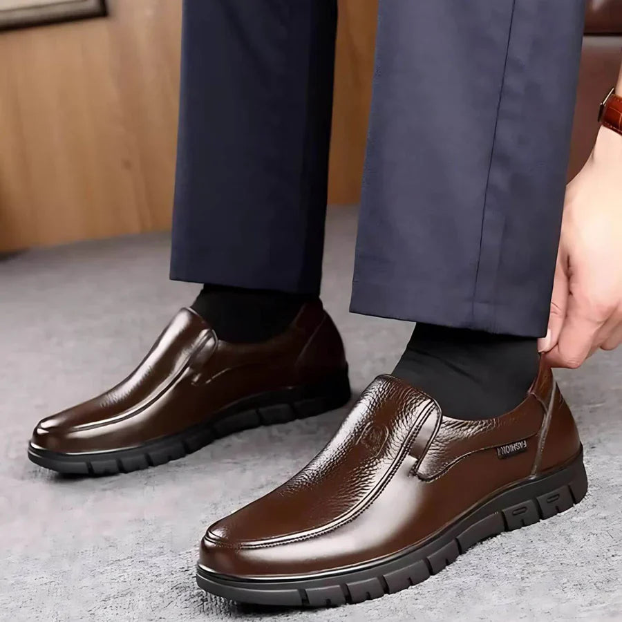 Marco Lace Detail Slip-On Classic Formal Dress Shoes