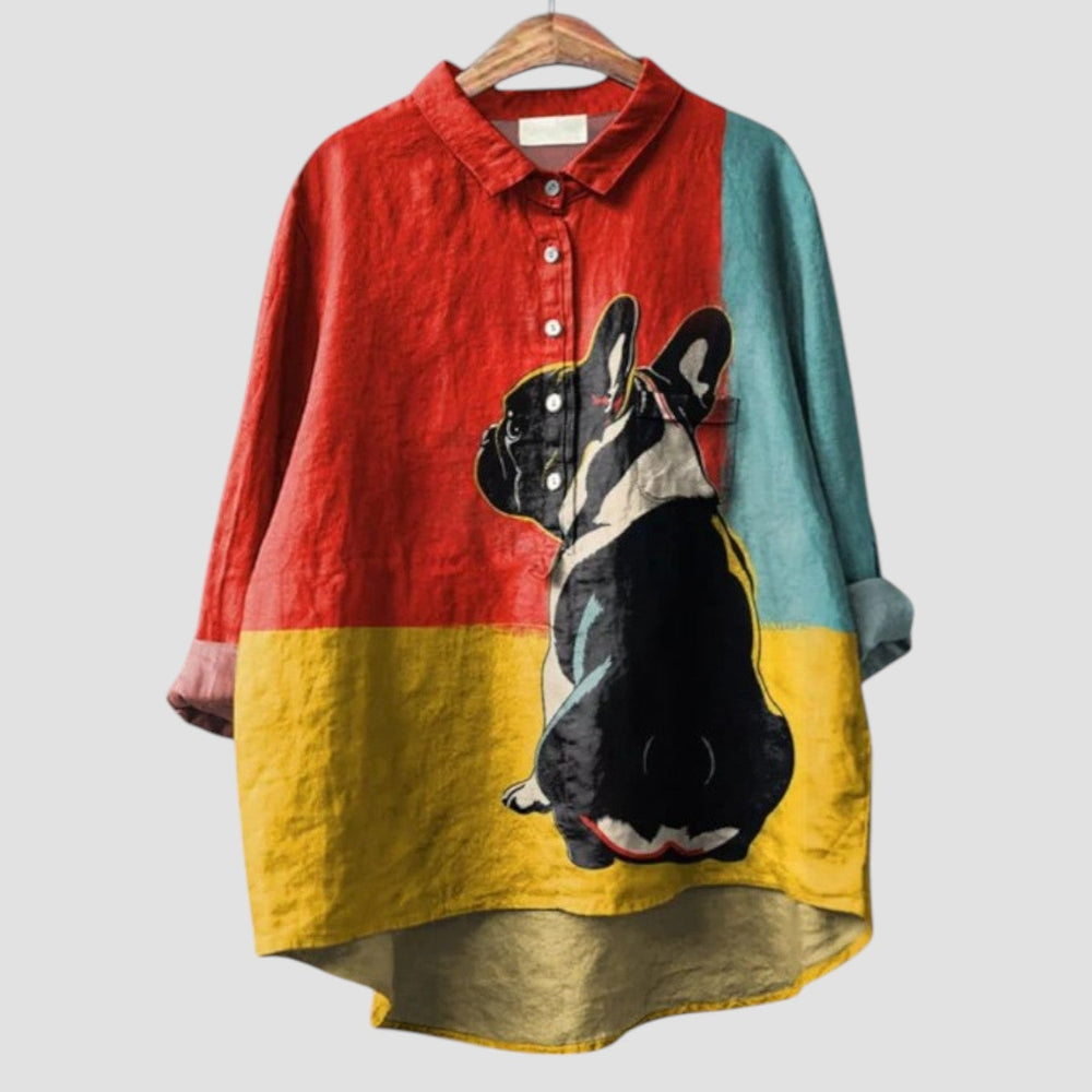 Rosetta Bold Print Button-Up Shirt