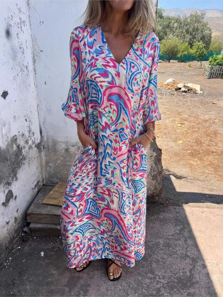 Solstice Boho Maxi Pocket Dress