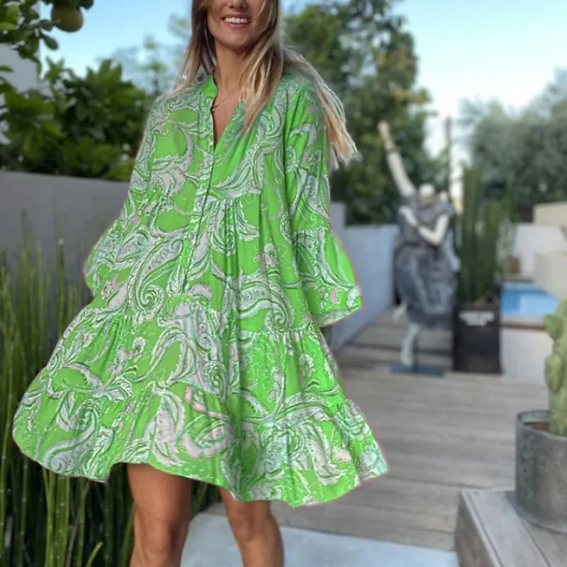 Everlen Boho-Blumen-Midi Dress