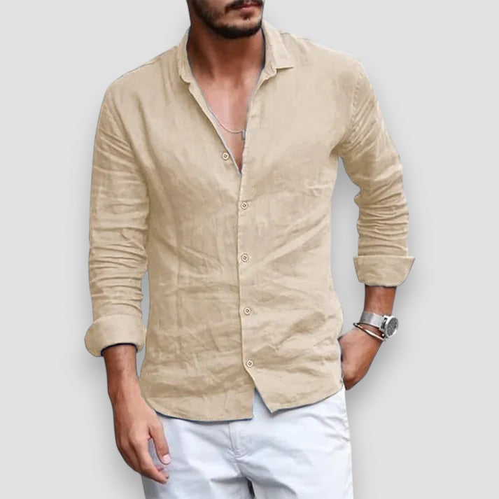 Per Breathable Linen Shirt for Summer