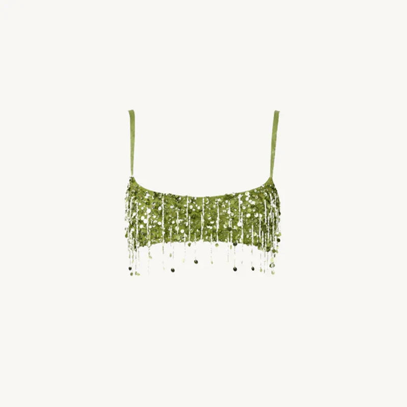 Leilani Beaded Fringe Two-Piece Set