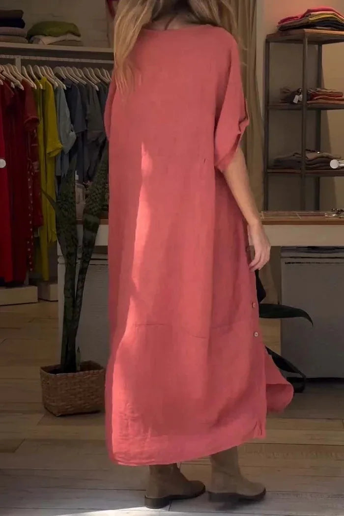 Sélena Button-Front Casual Dress
