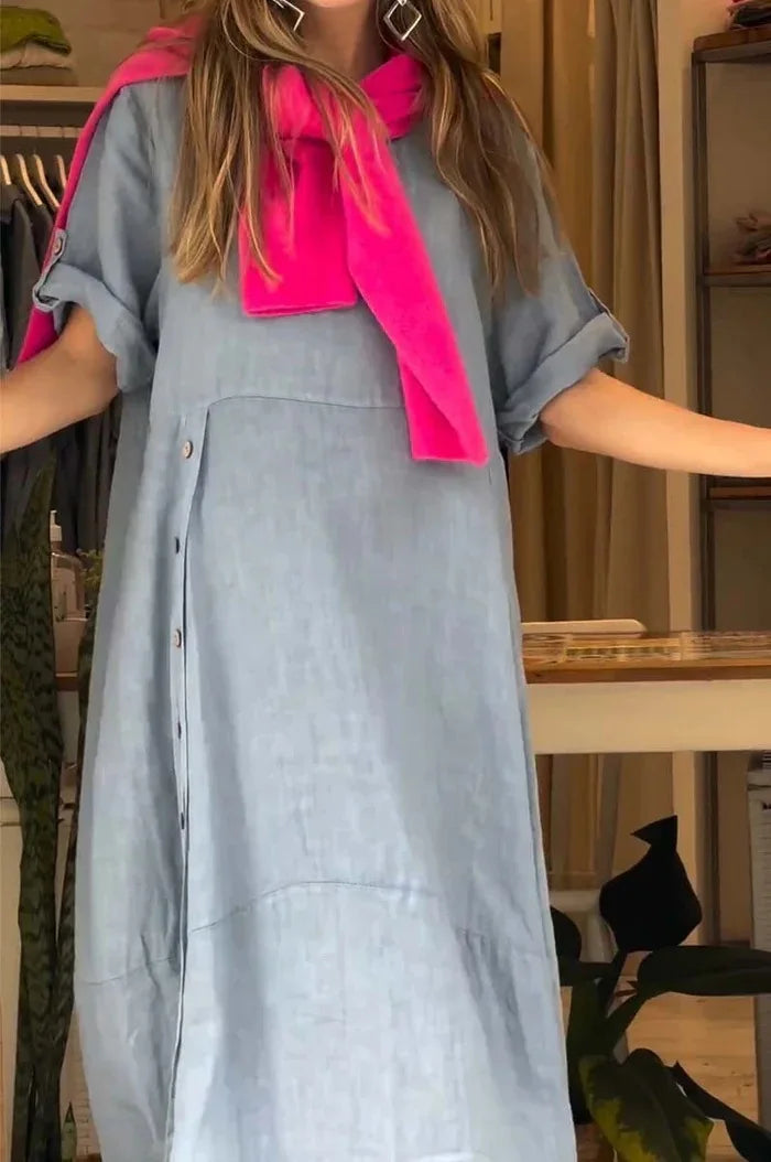 Sélena Button-Front Casual Dress