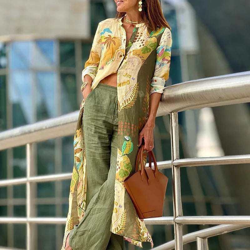Miriska Linen Two-Piece Set