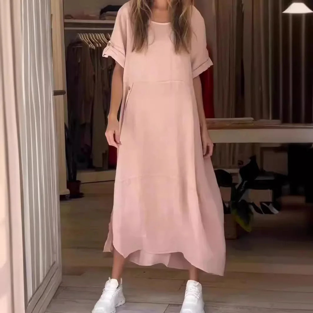 Sélena Button-Front Casual Dress