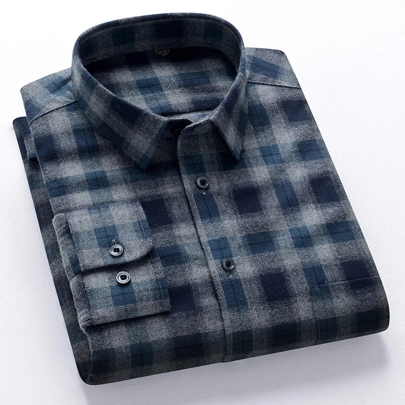 Peter Classic Cotton-Blend Plaid Shirt for Everyday