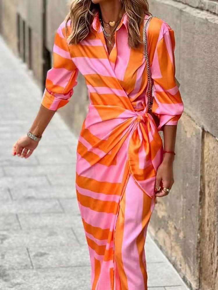 Clara Wrap Dress in Vibrant Print for Spring and Summer