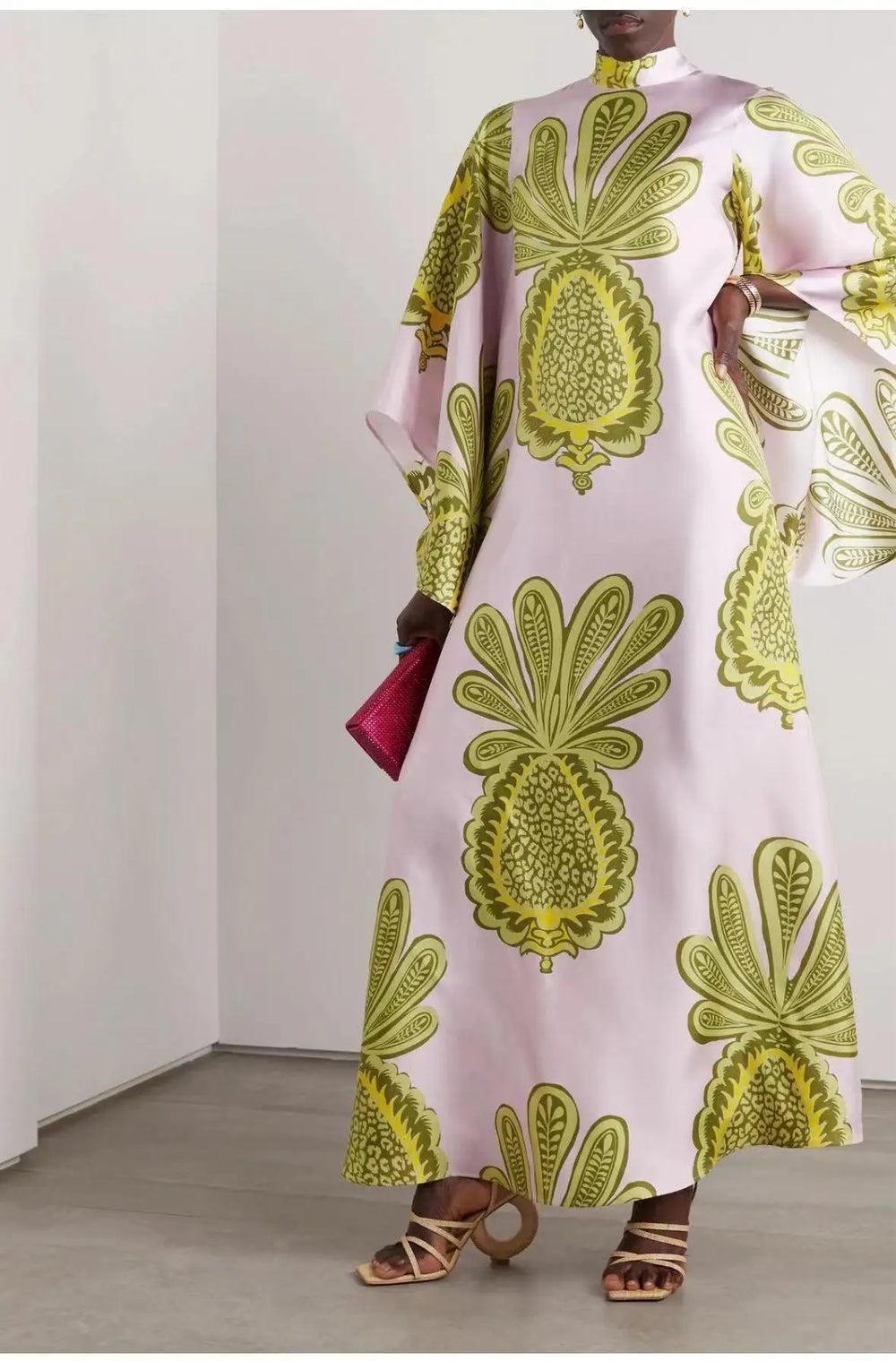 Sculpted Elegance Floral Maxi Dress