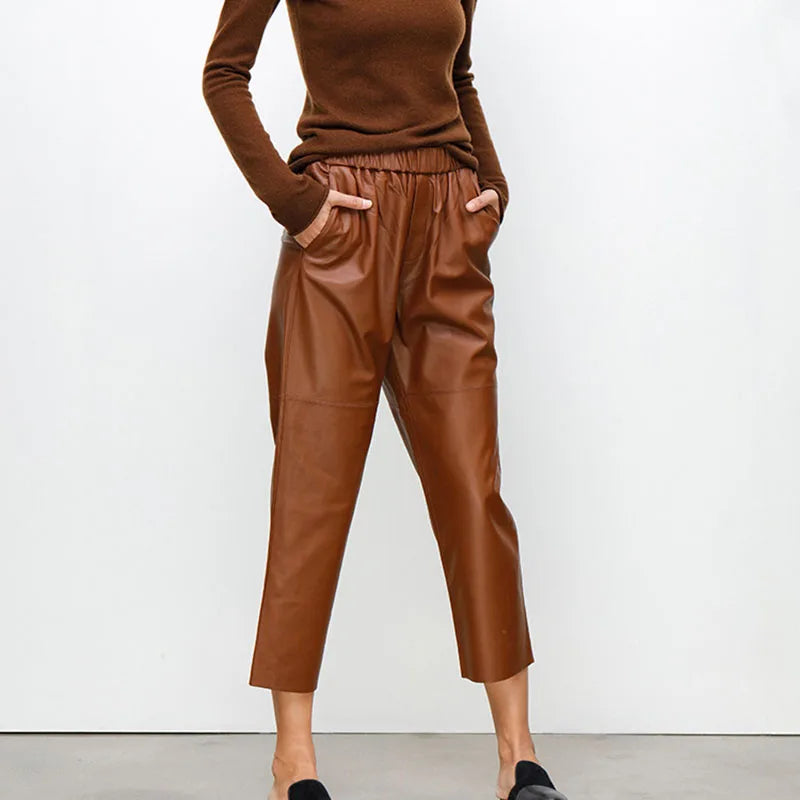 Ylvara Lederpants Im Harem-stil