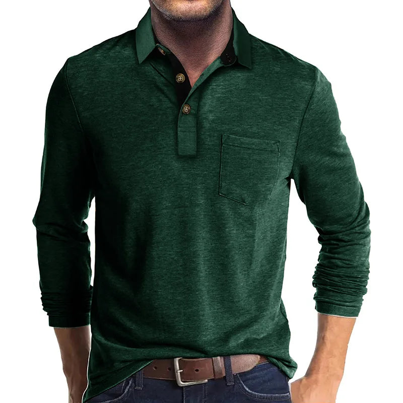 Diedrich Classic Monochrome Long Sleeve Dress Shirt