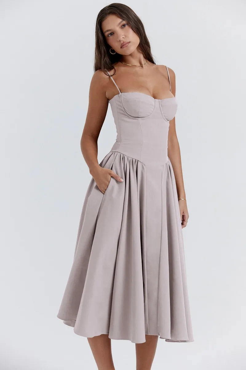 Michaela Sleeveless Midi Dress