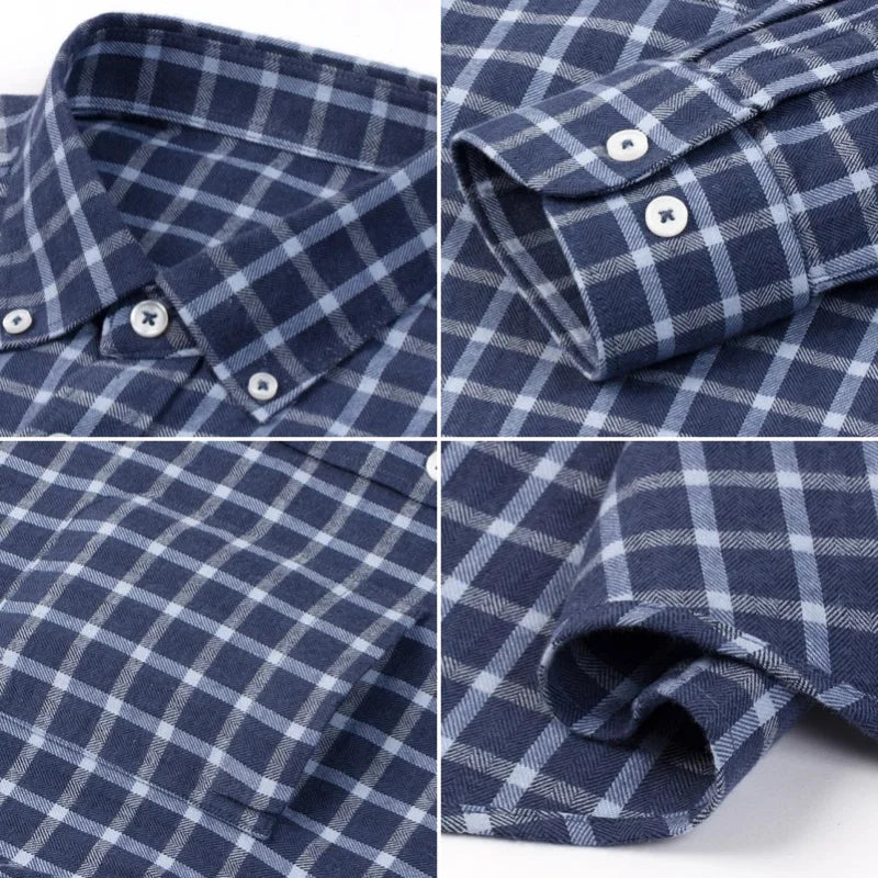 Peter Classic Cotton-Blend Plaid Shirt for Everyday