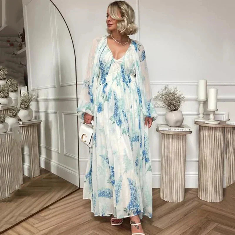 Melaya Maxi Dress Blue Ocean