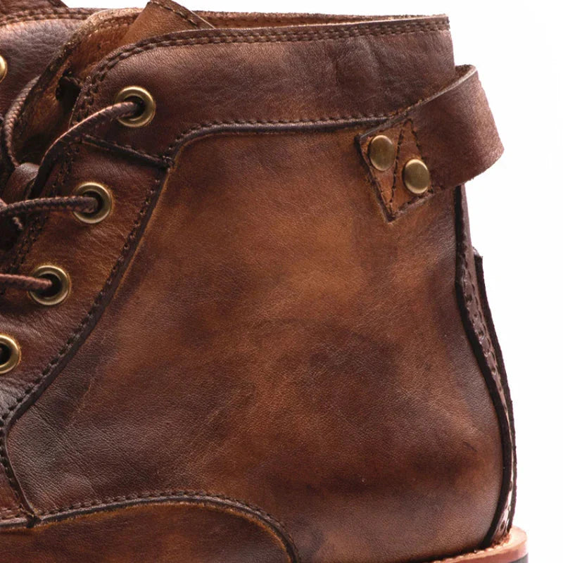 Marchisio Leather High-Top Outdoor Casual Ankle Boots