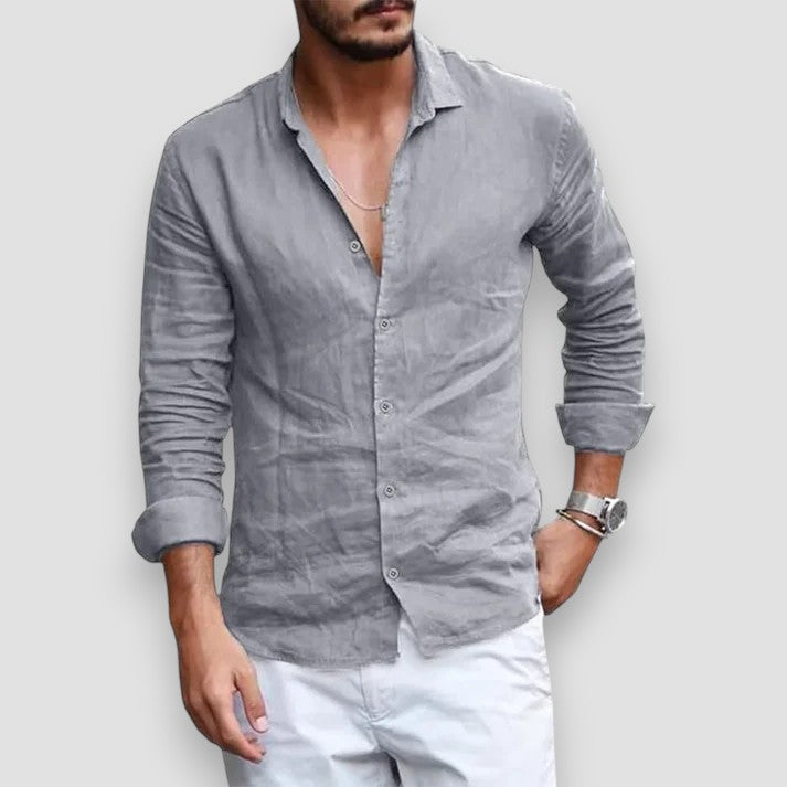 Per Breathable Linen Shirt for Summer