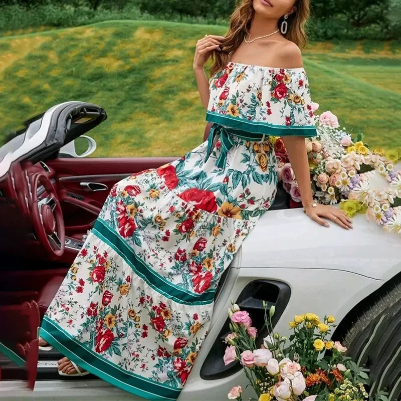 Amara Beautiful Off-Shoulder Maxi Dress Collection