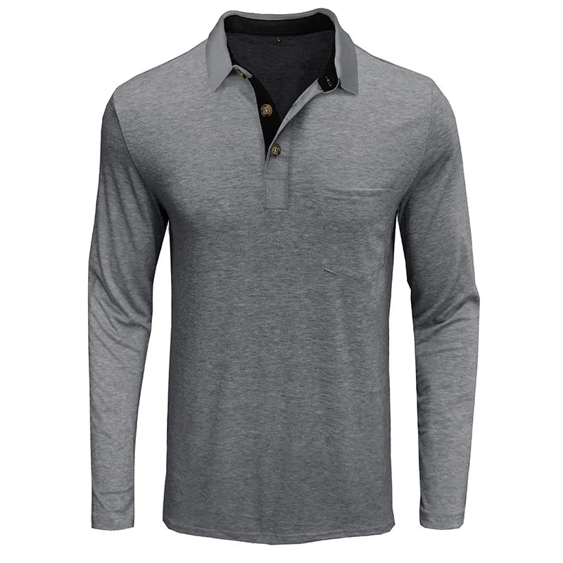 Diedrich Classic Monochrome Long Sleeve Dress Shirt