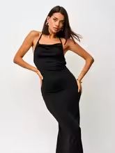 Bella Spaghetti Strap Open Back Dress