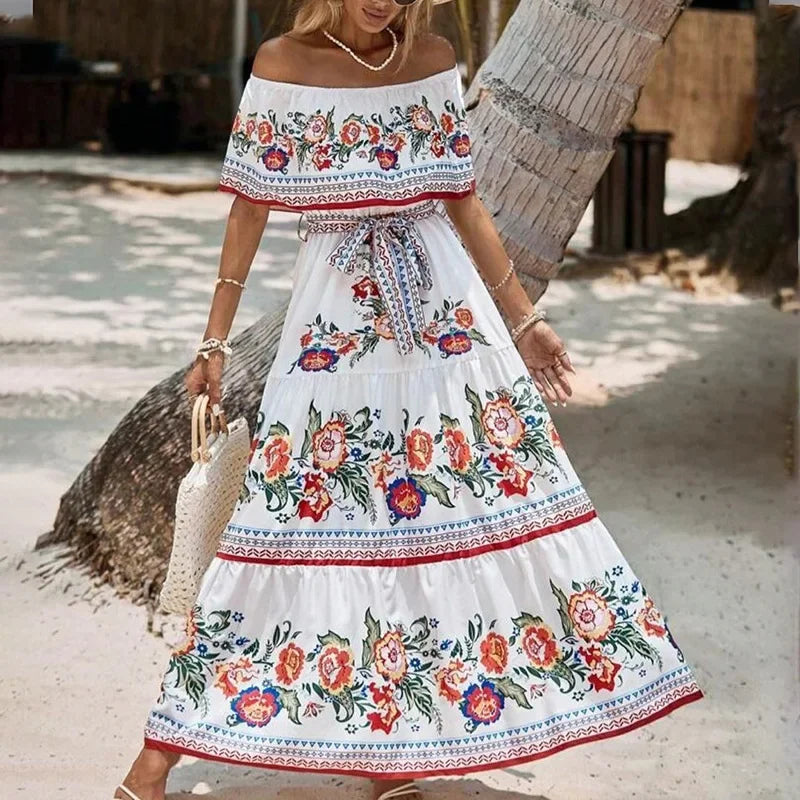 Amara Beautiful Off-Shoulder Maxi Dress Collection