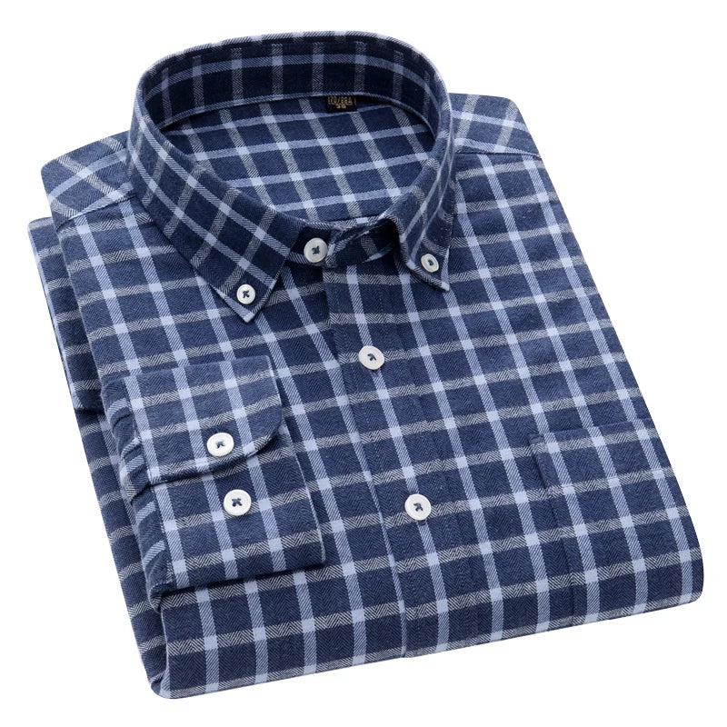 Peter Classic Cotton-Blend Plaid Shirt for Everyday