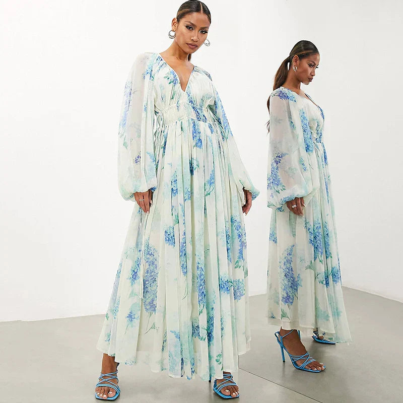 Melaya Maxi Dress Blue Ocean