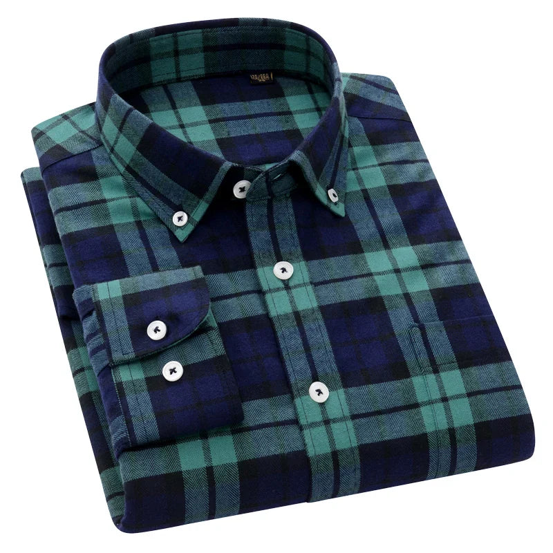 Peter Classic Cotton-Blend Plaid Shirt for Everyday