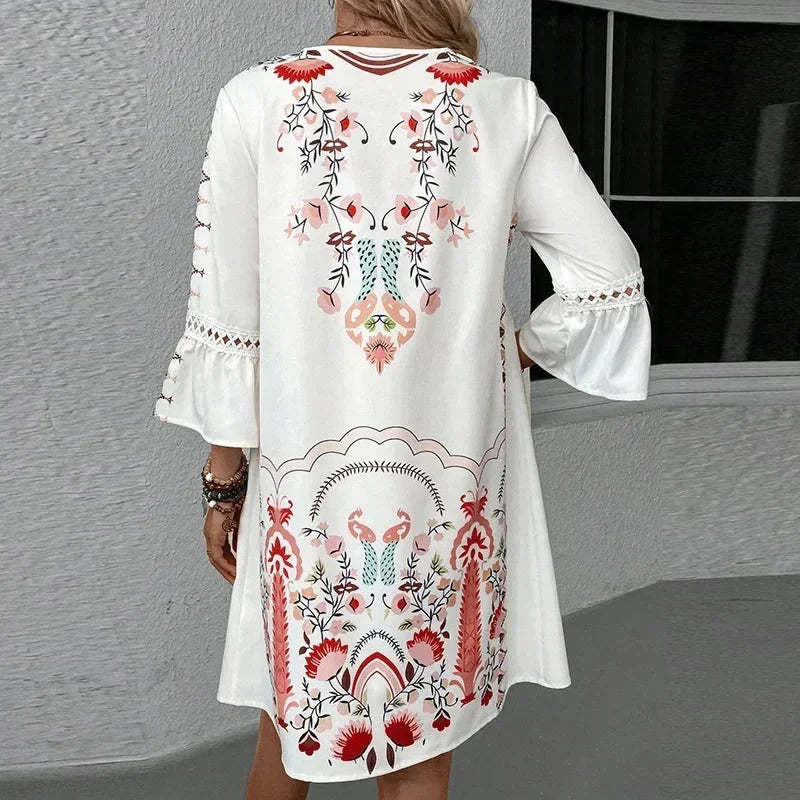Aurora V-Neck A-Line Beach Dress