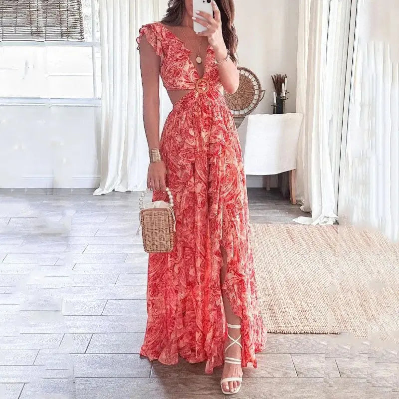 Lily Sexy Dress Deep Neckline