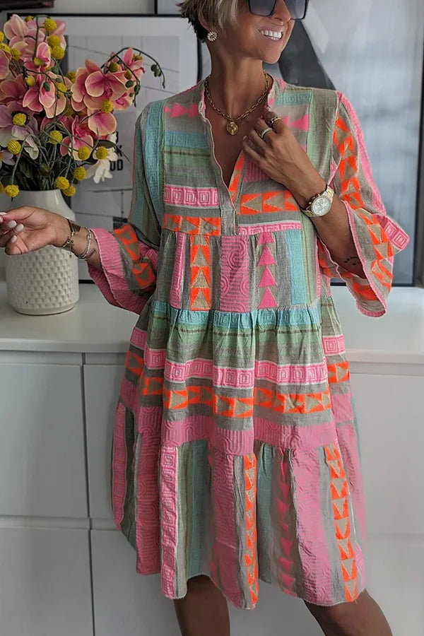 Paula Boho Floral Mini Dress