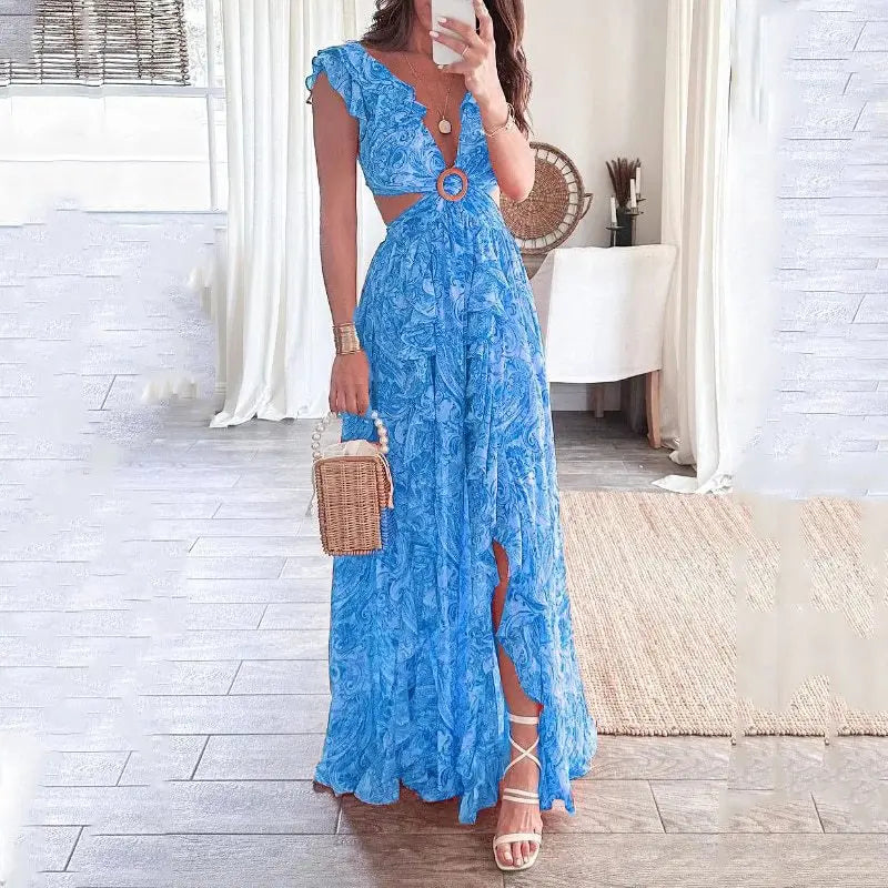 Lily Sexy Dress Deep Neckline