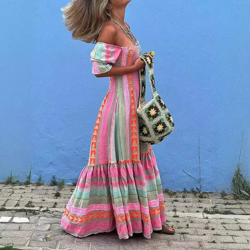 Celeste Patchwork-color-block Dress