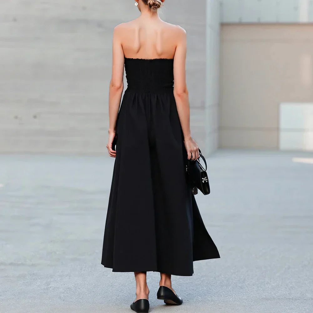 Yuna Off-Shoulder Puff Sleeve Midi Dress