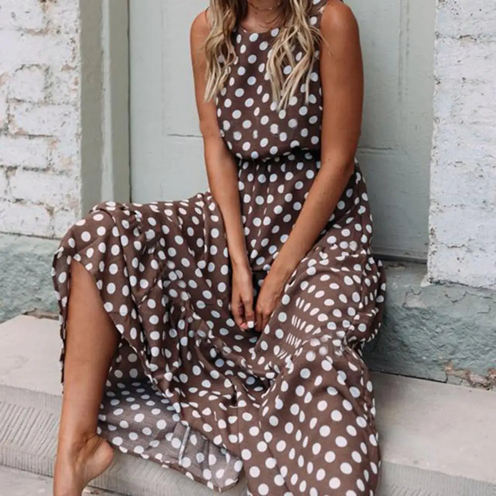 Capri Gepunktetes Maxi Dress