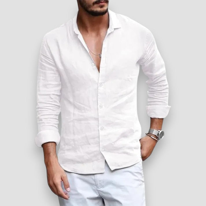 Per Breathable Linen Shirt for Summer
