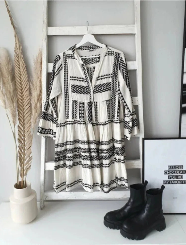 Lucienne Geometric Dress