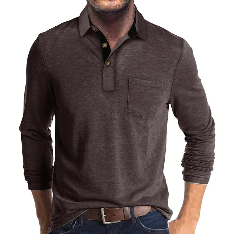 Diedrich Classic Monochrome Long Sleeve Dress Shirt