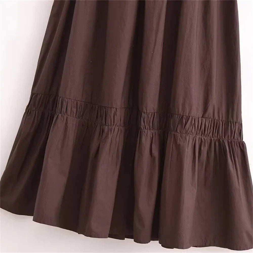 Vivienne Figure-Flattering Poplin Seam Dress