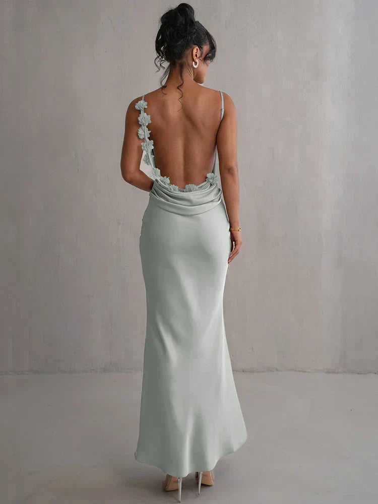 Pauline Elegant Backless Maxi Dress for Special Evenings