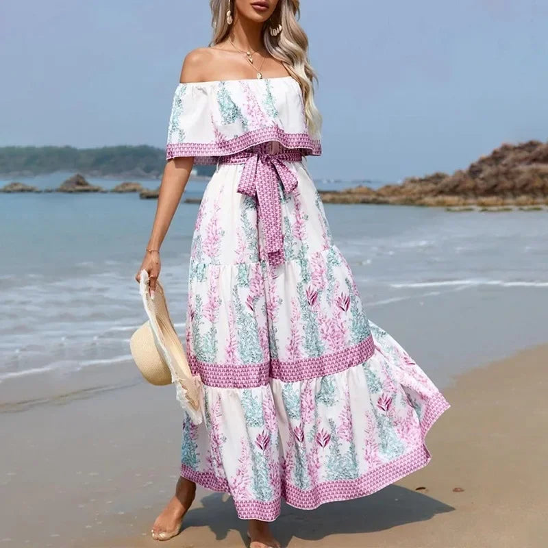 Amara Beautiful Off-Shoulder Maxi Dress Collection